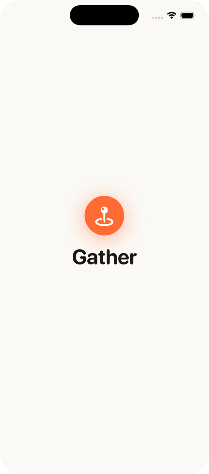 Gather launch screen